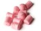 10 22mm Pink Plastic Tube Beads With Wave Design - Vintage Plastic Barbie Pink Beads